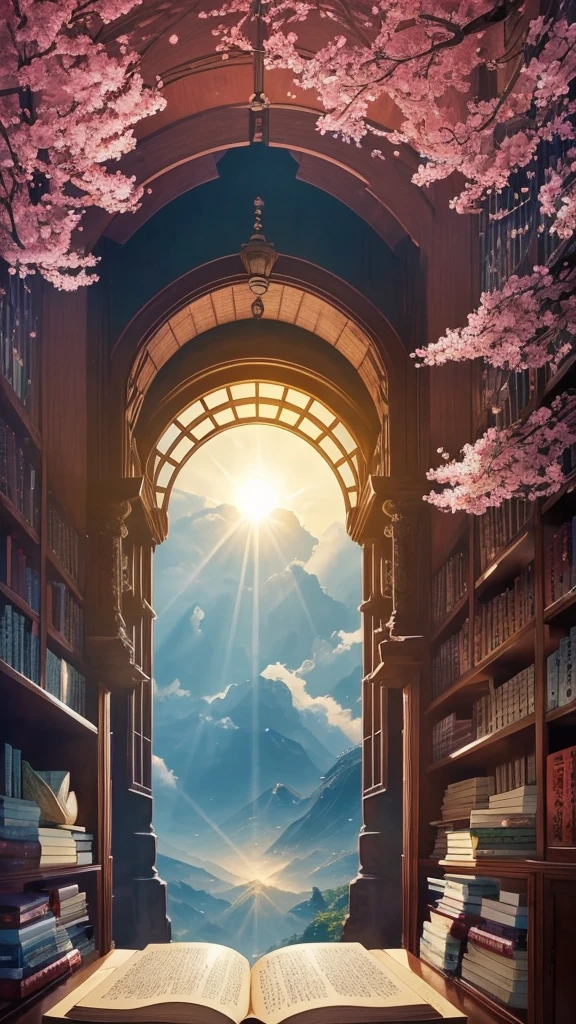 Light shines around the dragon、Increase motivation to achieve goals。Sugawara no Michizane, the god of learning、Smiling calmly in the quiet library。There are lots of books around、Stimulate the quest for knowledge。The owl symbolizes wisdom and academic achievement.、Resting on an open book。In the background, cherry blossoms in full bloom and the morning sun shining、Pointing to a hopeful future。