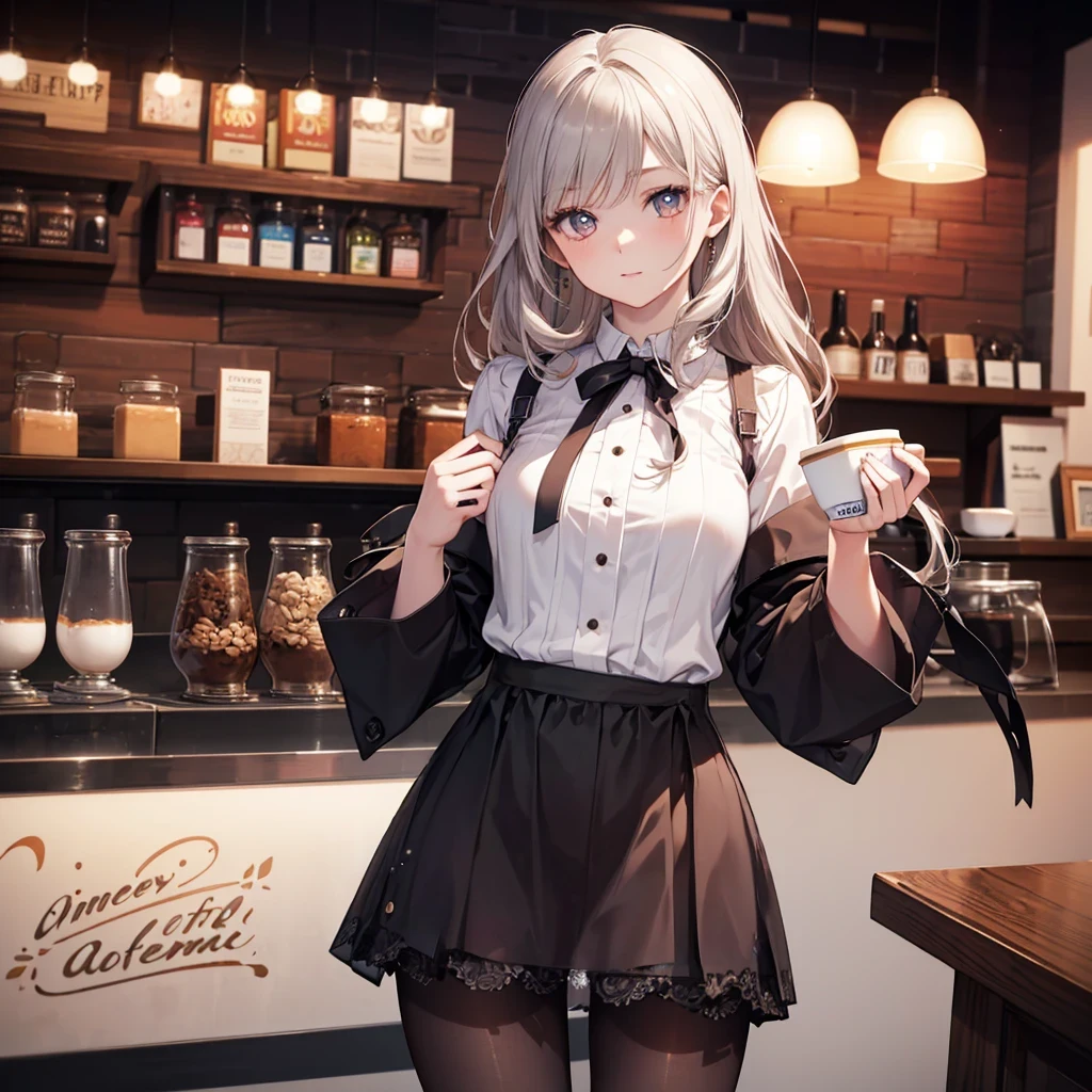 Coffee bean pattern and frills