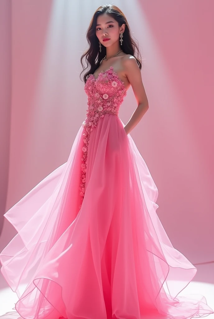 Kpop idol female pink dress