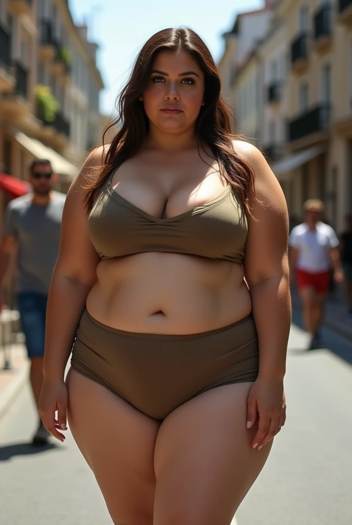 Photo réaliste femme grosses fesses dans la rue en culotte