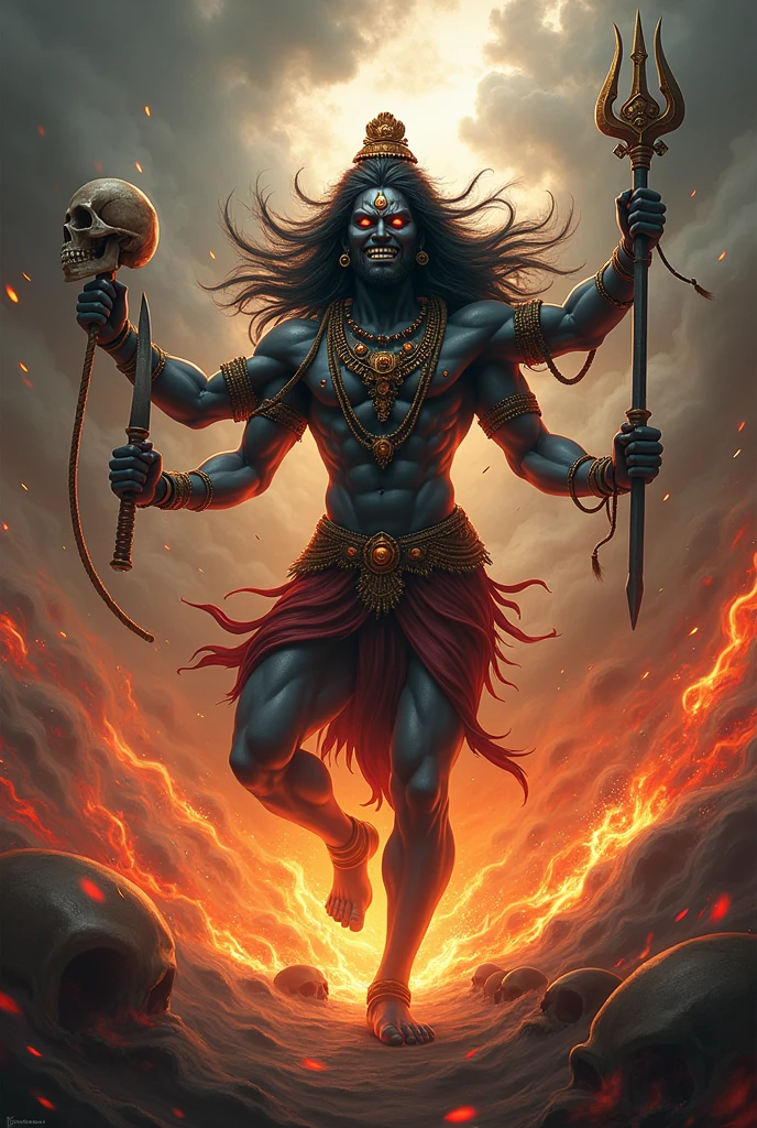 Create lord Kala bhairava animation 