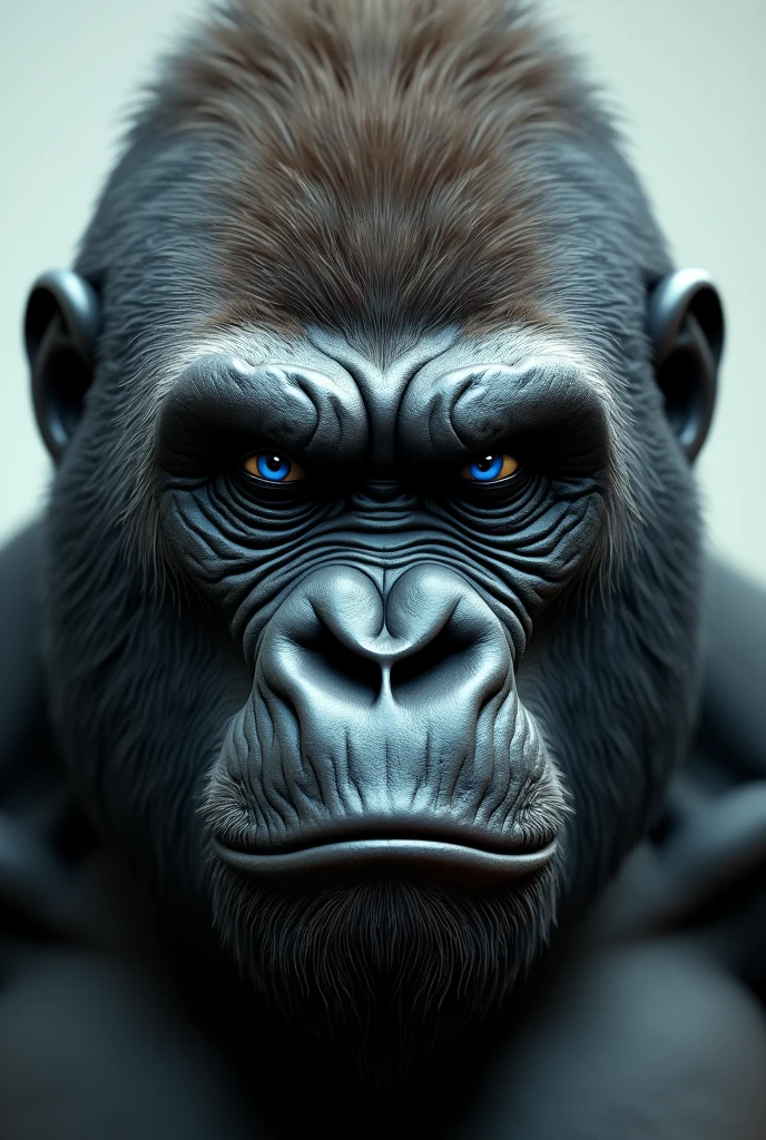 Gorilla Face、Handsome、30th Generation、blue eyes、Human face