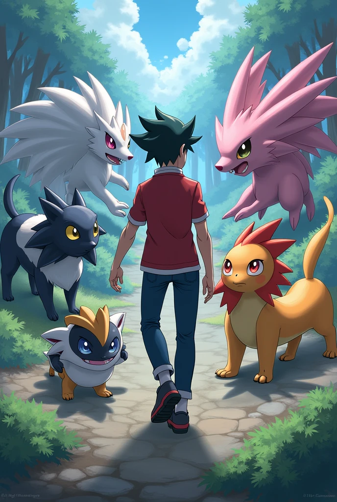 a horny male Zeraora sitting on a rock while having his glowing penis sucked by a boy with pink hair, Zeraora sitting on a rock, 2 boys, full body shot, side view, from side, fellatio, pink hair, yellow hair, blue eyes, purple eyes, penis in mouth, penis ballsdeep in mouth, penis balls deep in mouth, full length of the Zeraora's penis entirely hidden in mouth, full penis in mouth, entire penis in mouth, deepthroat, oral sex, blowjob, suck dick, suck penis, grab head roughly, rough,, 2 boys, two boys, two males, duo, male male, ray tracing, bloom, warm colors, lighting, reflections, high quality, detailed fur, 22 years old, fully naked, naked. two males, (Libido Boy), male Zeraora, male Zeraora, Zeraora, Zeraora fur, Zeraora Head, Zeraora body, Zeraora with glowing penis, (Zeraora body), yellow fur, (human body), (human skin), human boy, gay, erect glowing penis standing forward, overgrown hut deep in the dark forest, dense foliage, bushes and leaves everywhere, dense forest, river, dark, night, no lights, fairy lights, darkness, fireflies, blushing, heavy blush, blushing heavily, drooling, moaning, cum, cum in mouth, cum flowing from mouth onto arms and legs, excessively large streams of cum flowing down penis and chin and arms and legs, glowing cyan neon penis in mouth, glowing neon penis in mouth, glowing neon penis in mouth, cyan glowing penis, bright light shining from a glowing penis