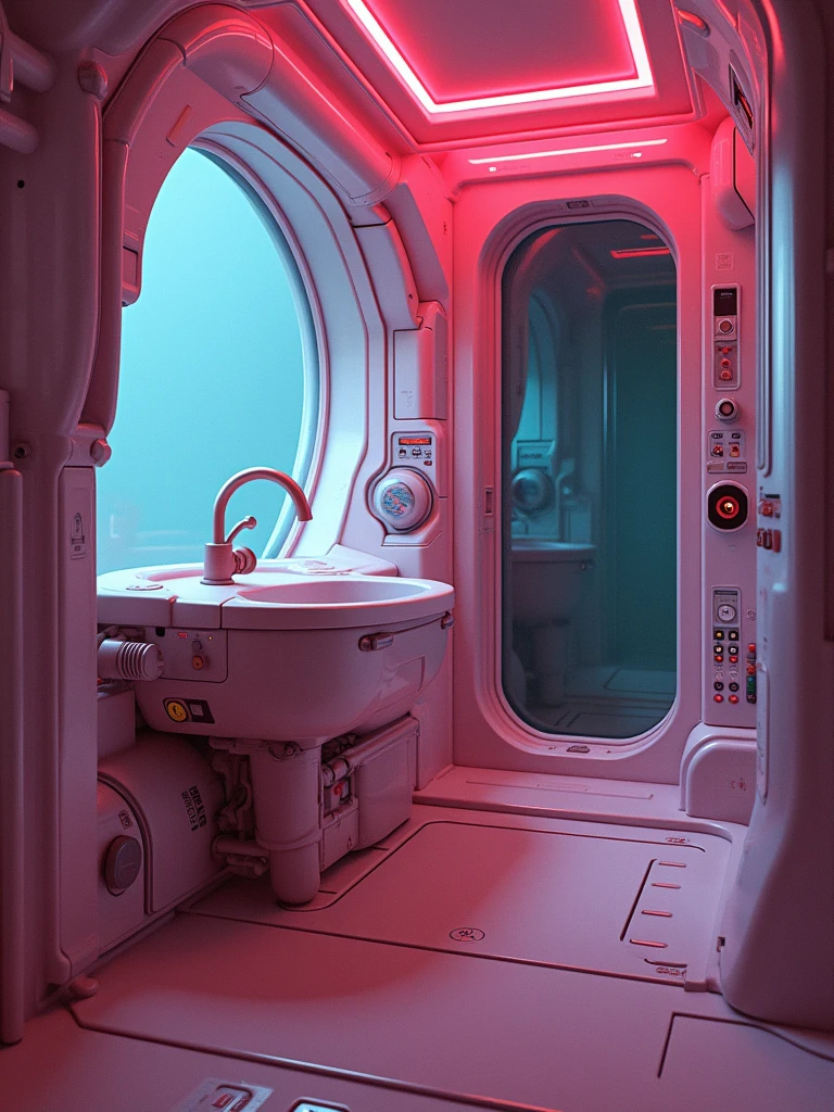 Sink leak, solid color background, hyper-realistic sci-fi style, realistic super-detailed rendering, electric color matching, fantasy realism, 32k ultra high definition, solid color background button spaceship, hyper-realistic sci-fi style, realistic super-detailed rendering, electric color matching, fantasy realism, 32k ultra HD, solid color background