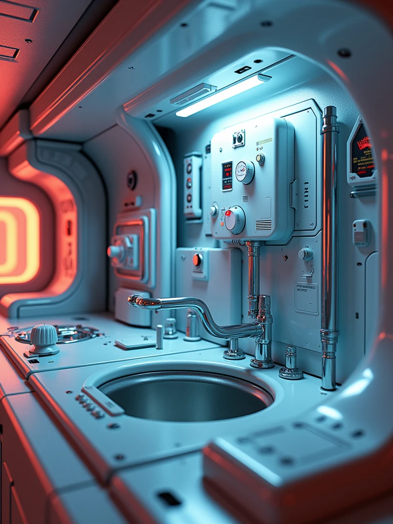 Sink leak, solid color background, hyper-realistic sci-fi style, realistic super-detailed rendering, electric color matching, fantasy realism, 32k ultra high definition, solid color background button spaceship, hyper-realistic sci-fi style, realistic super-detailed rendering, electric color matching, fantasy realism, 32k ultra HD, solid color background