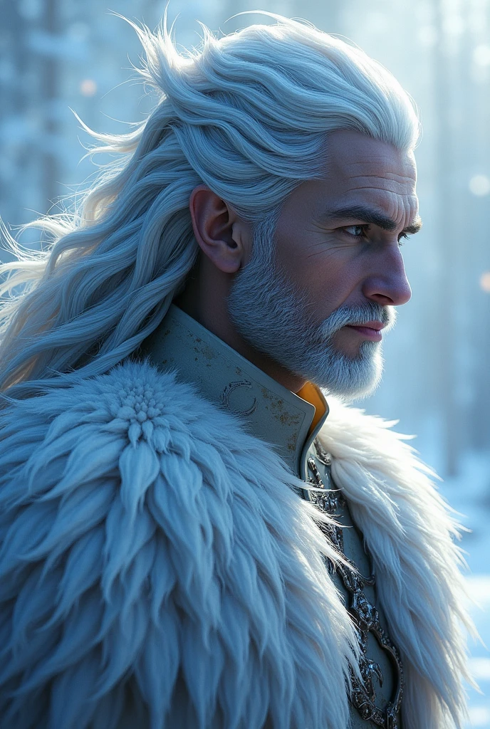 faize, a white walker, epic, majestic, fantasy art, fire and ice