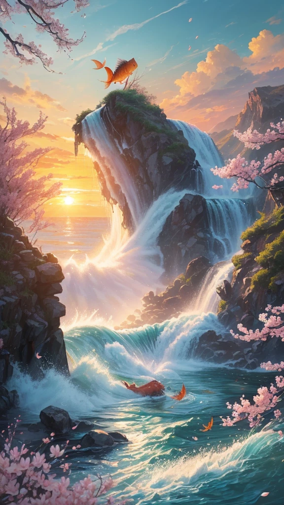 ((A dynamic depiction of a powerful carp climbing a waterfall))In the background, plum blossoms in full bloom and the morning sun shining、Demonstrate strong will and desire to pass the exam。A powerful brushstroke depicts ripe rice ears.。In the background is a calm sea and a sunrise.、It represents the joy and hope that one's efforts will be rewarded.。Sugawara no Michizane, the god of learning、Qualified prayerの絵馬が奉納された神社で穏やかに微笑む様子を描く。The Seven Lucky Gods are depicted around the statue to bring good fortune.、Support your desire to pass。Qualified prayerの光が降り注ぐ、center: Carp climbing a waterfall symbolizing victory and success. Efforts will bear fruit.、たわわに実った稲穂 開運の象徴である満開の梅 学問の神様である菅原道真公 Qualified prayerの絵馬が奉納された神社 周囲: It represents a wish reaching the heavens.、Light stretching towards the sky enhances mental concentration and focus、A calm sea or lake represents the reward for your efforts.、Scenery of the rising sun brings good luck、Seven Lucky Gods and Maneki-neko (beckoning cats) represent the path to success.、Open Gate Advanced Settings The carp climbs the waterfall powerfully、The golden ears of rice represent a strong will to achieve one's goals.、The plum blossoms are in full bloom, representing the joy of hard work coming to fruition.、Representing the arrival of good fortune, Sugawara no Michizane has a calm expression.、The votive plaques are written as if praying for success.「Qualified prayer」Write the letters in large letters.、With a wish in mind, the light rises powerfully to the heavens、The ocean and lakes represent wishes coming true, creating a calm and tranquil atmosphere.、The calming morning sun shines powerfully、The Seven Lucky Gods and Maneki-neko (beckoning cats) smile and give hope for new challenges.、The gates are wide open to let in good fortune、Expresses the way to success