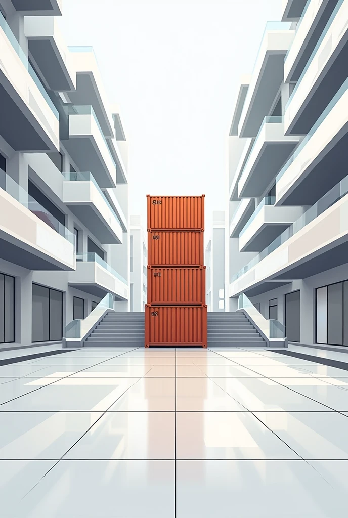 Create a vector of a web page about a virtual mall made of containers logo vector