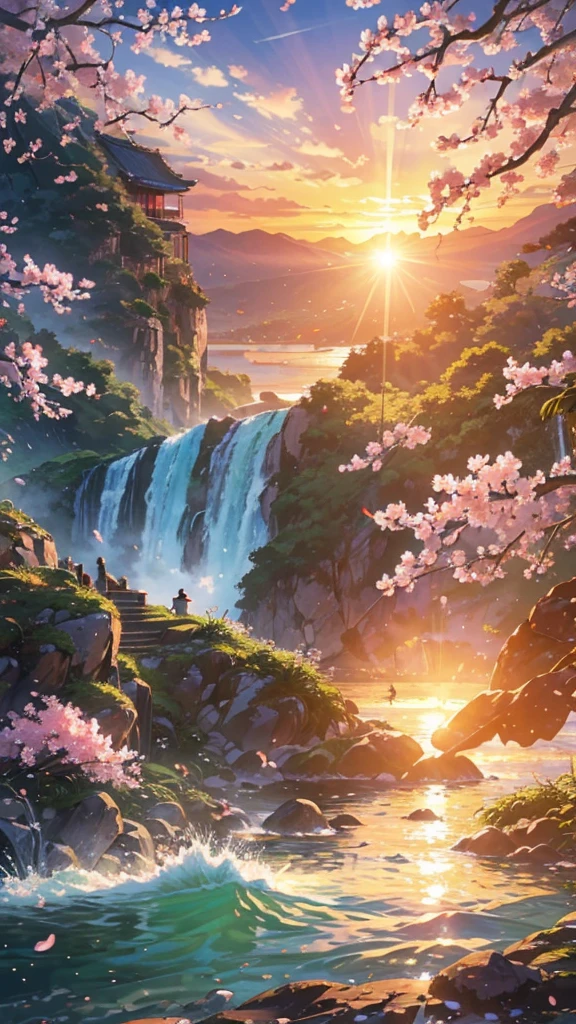 A dynamic depiction of a powerful carp climbing a waterfall。In the background, plum blossoms in full bloom and the morning sun shining、Demonstrate strong will and desire to pass the exam。A powerful brushstroke depicts ripe rice ears.。In the background is a calm sea and a sunrise.、It represents the joy and hope that one's efforts will be rewarded.。Sugawara no Michizane, the god of learning、Qualified prayerの絵馬が奉納された神社で穏やかに微笑む様子を描く。The Seven Lucky Gods are depicted around the statue to bring good fortune.、Support your desire to pass。Qualified prayerの光が降り注ぐ、center: Carp climbing a waterfall symbolizing victory and success. Efforts will bear fruit.、たわわに実った稲穂 開運の象徴である満開の梅 学問の神様である菅原道真公 Qualified prayerの絵馬が奉納された神社 周囲: It represents a wish reaching the heavens.、Light stretching towards the sky enhances mental concentration and focus、A calm sea or lake represents the reward for your efforts.、Scenery of the rising sun brings good luck、Seven Lucky Gods and Maneki-neko (beckoning cats) represent the path to success.、Open Gate Advanced Settings The carp climbs the waterfall powerfully、The golden ears of rice represent a strong will to achieve one's goals.、The plum blossoms are in full bloom, representing the joy of hard work coming to fruition.、Representing the arrival of good fortune, Sugawara no Michizane has a calm expression.、The votive plaques are written as if praying for success.「Qualified prayer」Write the letters in large letters.、With a wish in mind, the light rises powerfully to the heavens、The ocean and lakes represent wishes coming true, creating a calm and tranquil atmosphere.、The calming morning sun shines powerfully、The Seven Lucky Gods and Maneki-neko (beckoning cats) smile and give hope for new challenges.、The gates are wide open to let in good fortune、Expresses the way to success