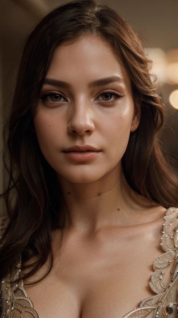 a beautiful woman, detailed face,detailed eyes,detailed lips,long eyelashes,beautiful detailed portrait,elegant woman,high quality portrait,intricate detail,photorealistic,cinematic lighting,dramatic lighting,warm colors,soft focus,masterpiece,photographic,art photography