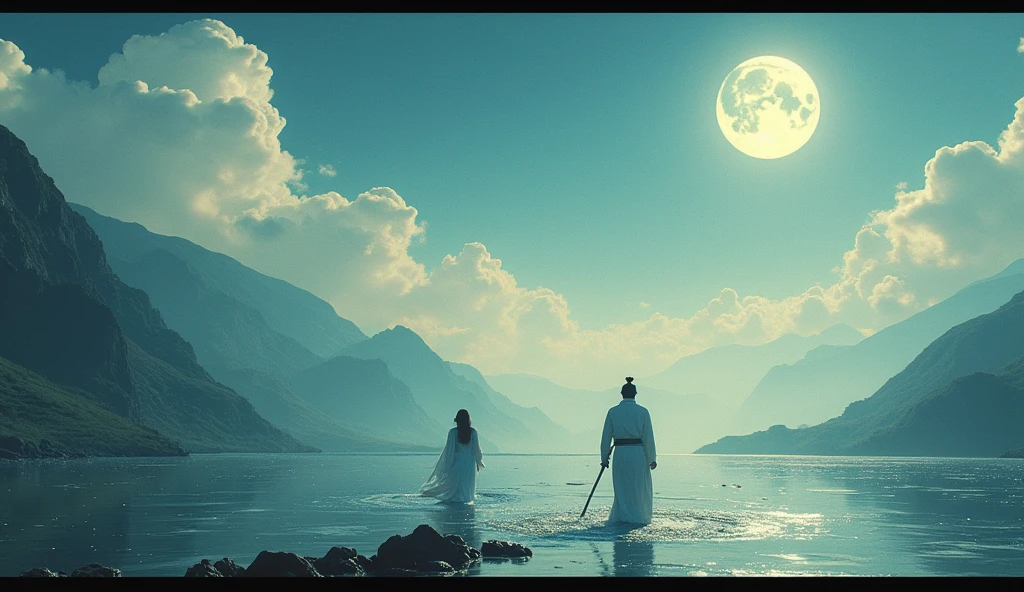 One picture describes five scenes，Movie storyboard scene 1:The sky rises straight up and destroys the vast，The Endless Tai Chi Long Scene 2:I haven&#39;t seen blood and grief for years，Forgetting Life and Death and Living in the Dust, Scene 3:Flying Stars Fly Far Away Crossing the Guan River，Ask the Lotus How to Know the Color of Ice and Snow Scene 4:Why hate the desolation after drinking，One Sorrow Is Not Enough to Unite the River Scene 5:The moon falls on the eaves of clothes，Borrowing a sword to pick flowers and scatter branches