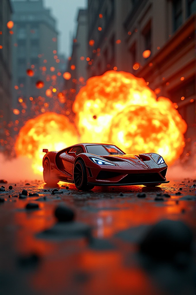 Hotwheel car explosion 