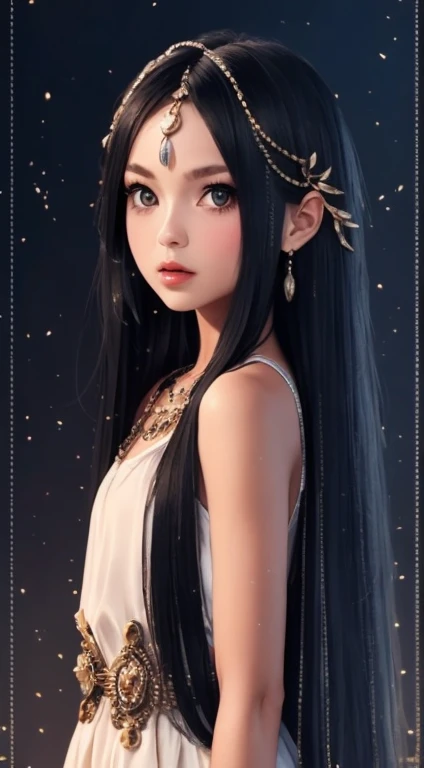 Photo of Cleopatra with natural skin, Short, voluminous black hair, Sharp eyes with blue eyeshadow, A thin, upturned nose, Well-shaped lips, Hourglass-shaped body shape, Typical attire, Makeup, Exquisitely crafted with the utmost attention to detail, Vibrant, amazing, Smooth, Cinematic, 4K, Backlight, Fantasy Desert Background, Shallow depth of field.