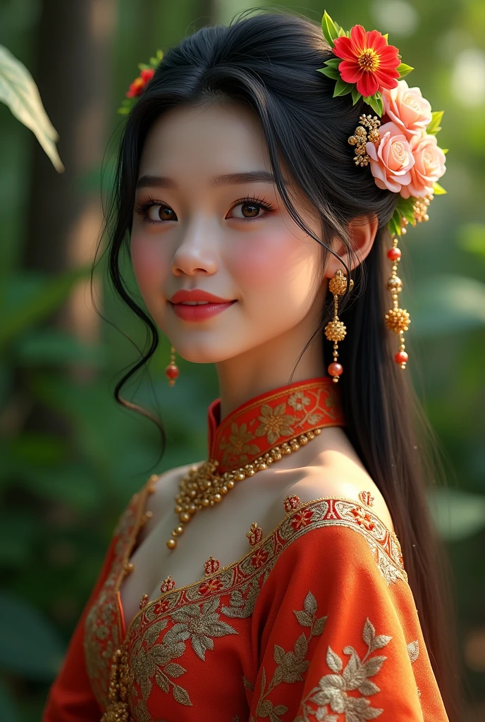 hot Thai girl in cultural dress