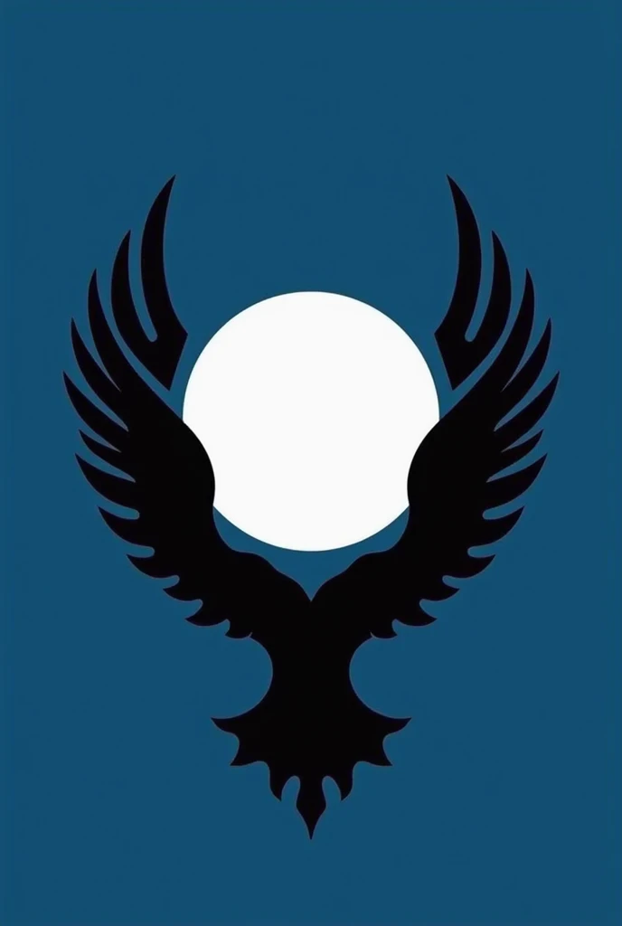 Create an atheist national flag with petroleum blue colors, white and black