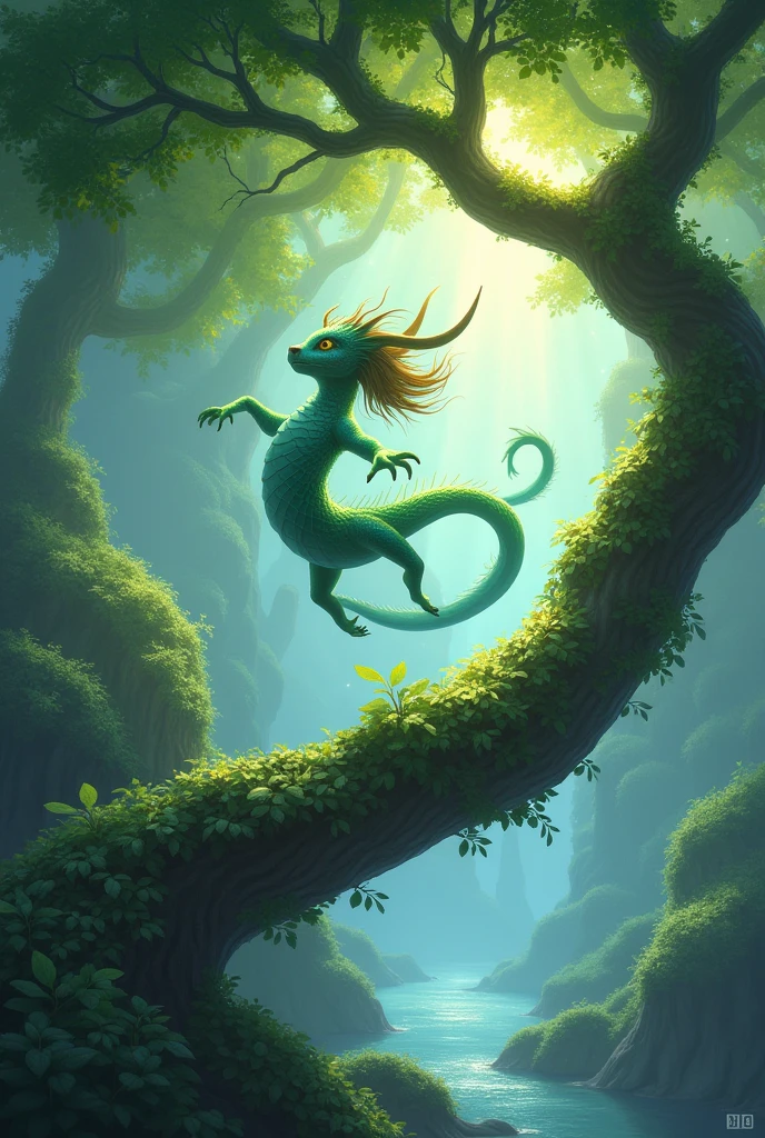 Makora in a tree jumping in Dariya 