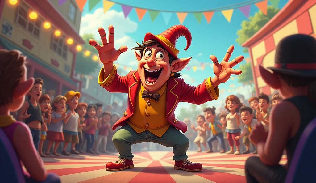  I want to test him as to how he will make us laugh and win a reward.
