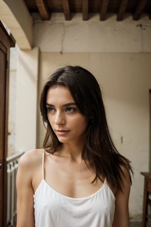 photographie d'a 20 yo woman, perfect and detailed face, head of'artwork, Great, underwear, noir_Great, jacket, noir_culotte,