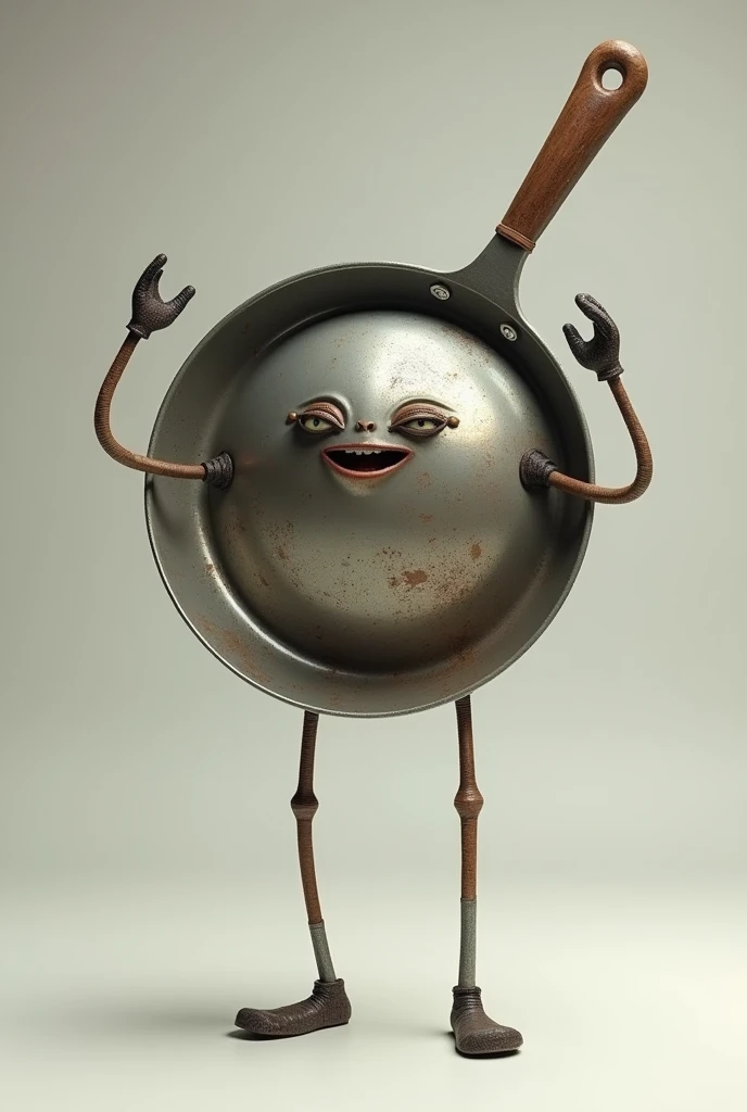 The frying pan must stand. 