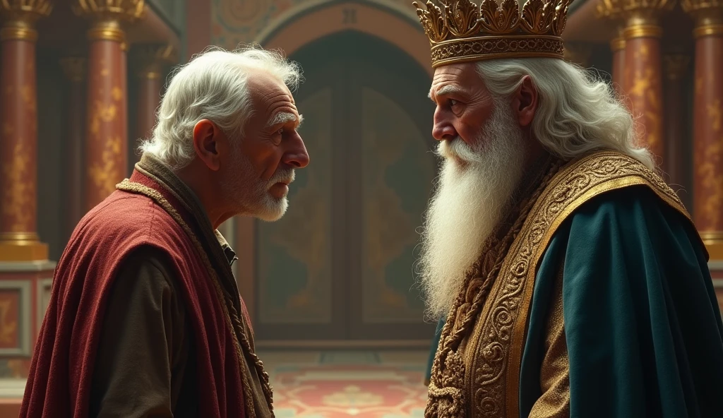 King Barbar came to him and said ,’ Old man, you are very old indeed.