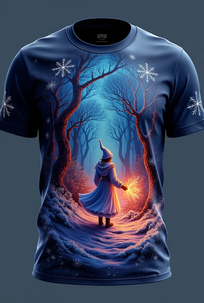 Design Name： Magic Christmas 3D Printed T-shirt Design Description： This magical Christmas 3D printed T-shirt combines fantasy elements with Christmas themes，Through unique 3D printing technology，Showing a magical、Exaggerated effect，Let the wearer exude a different charm during the festival。

Design elements：

Fantasy themed patterns： Design a Christmas theme with fantasy colors，Such as the Enchanted Forest、Elf、Magic gifts, etc.，Create a mysterious and magical atmosphere。
Dynamic effect design： Using 3D printing technology to create dynamic effects，Like flowing snowflakes、Changing light and shadow，Make the design more interesting。
Fluorescent Elements： Add fluorescent patterns or lines，Make the T-shirt appear dazzling in the dark，Add mystery。
Illusion colors： 使用Illusion colors，Such as color change effect、Rainbow colors etc.，Make the design more vivid and varied。
