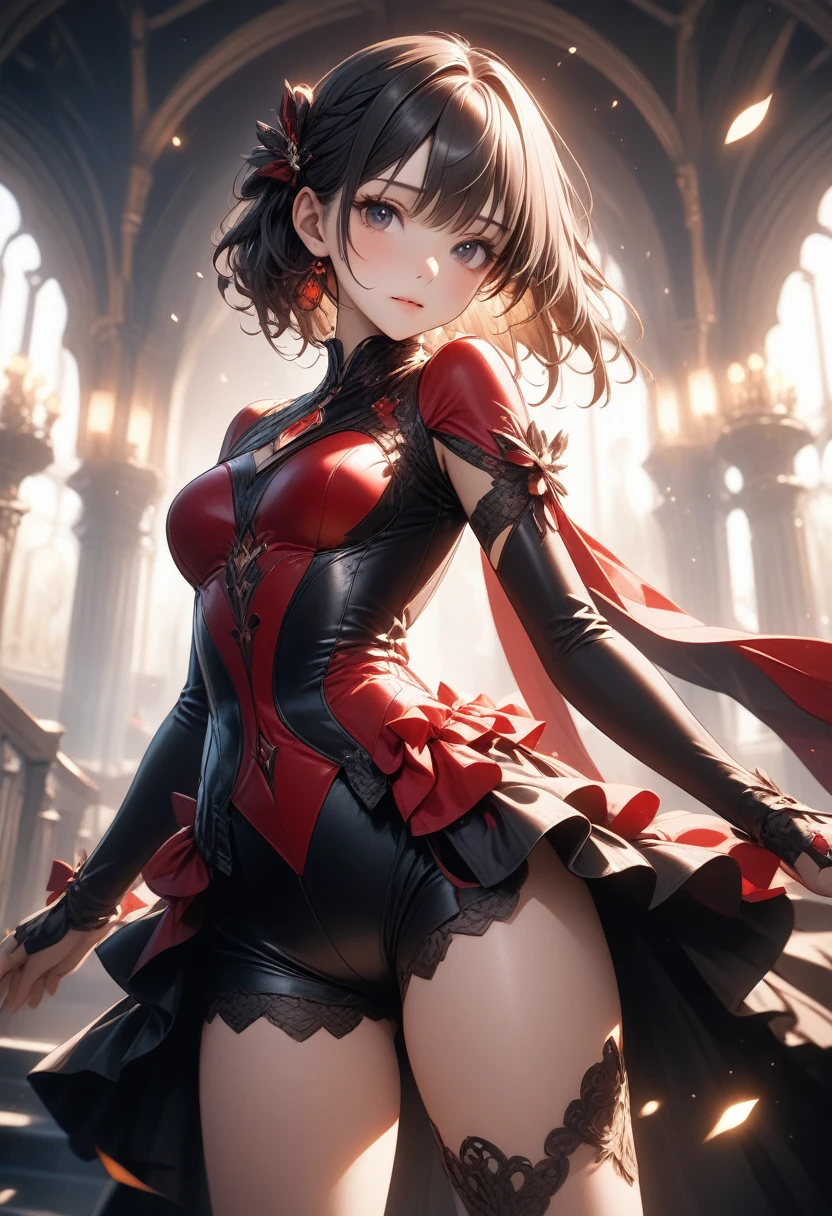 Official Art, unity 8k wallpaper, Very detailed, masterpiece, Highest quality, 1 female, (Very detailed),(RAW Photos、Highest quality)、(Realistic、Realistic:1.3)、Attention to detail、顔のVery detailed複雑な 3D レンダリング、(Very detailed肌:1.2)、Dynamic Angle, Professional Lighting, Side light, Cinematic Light, Ultra-high resolution, 8k , Film Grain,Best Shadow, Particles of light, Fine skin, Detailed face, Intricate details, Very detailed, Shine, whole body, Beautiful Face、Blurred Background、Adult female、, ai-generated,Shiny Costumes, skindentation,