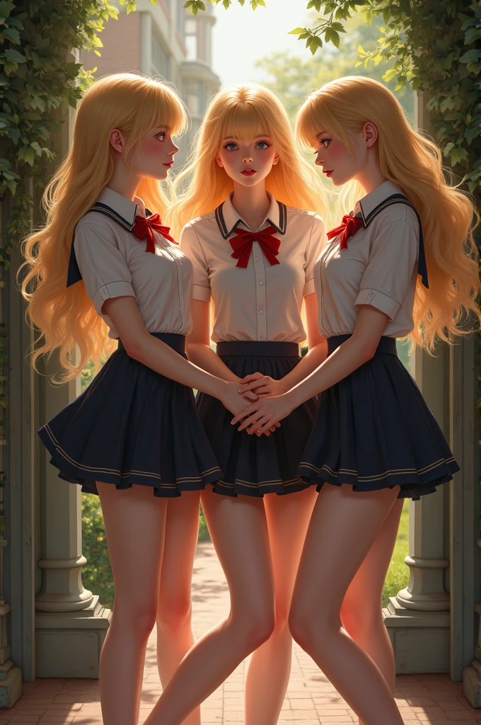 Sexy blonde schoolgirls