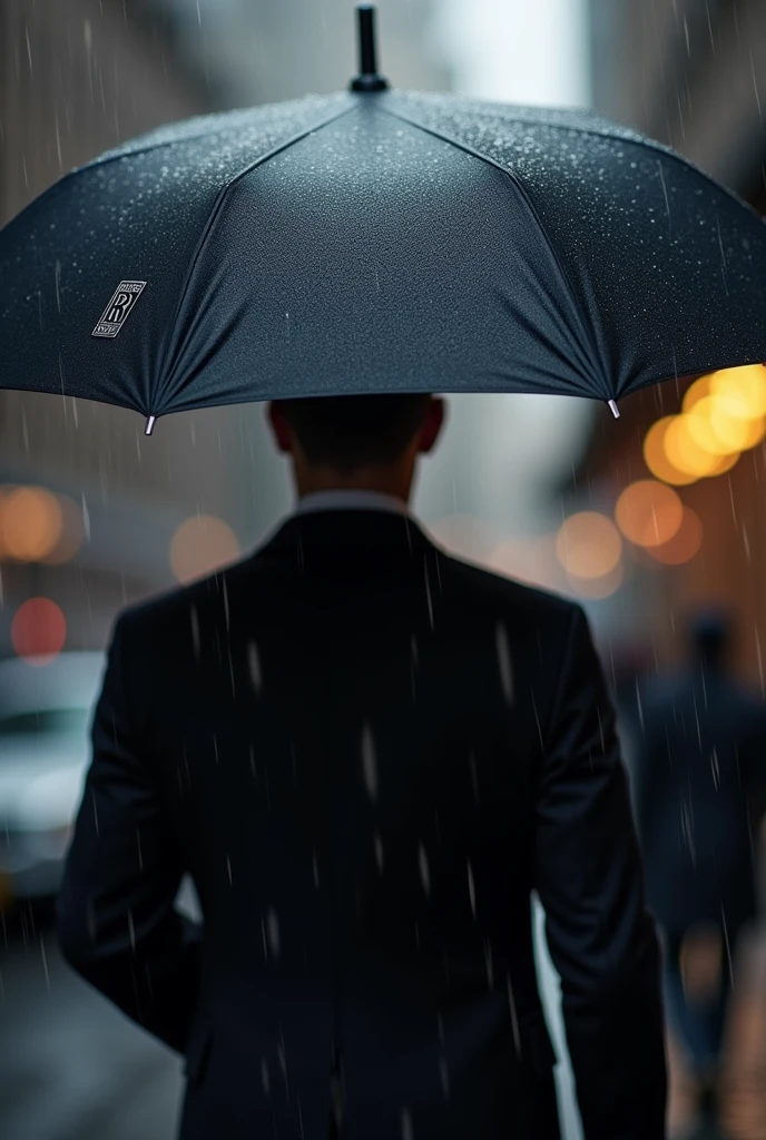 Rolls-Royce umbrella in hand