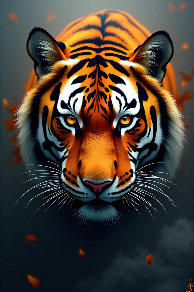 The flame that is the face of a tiger