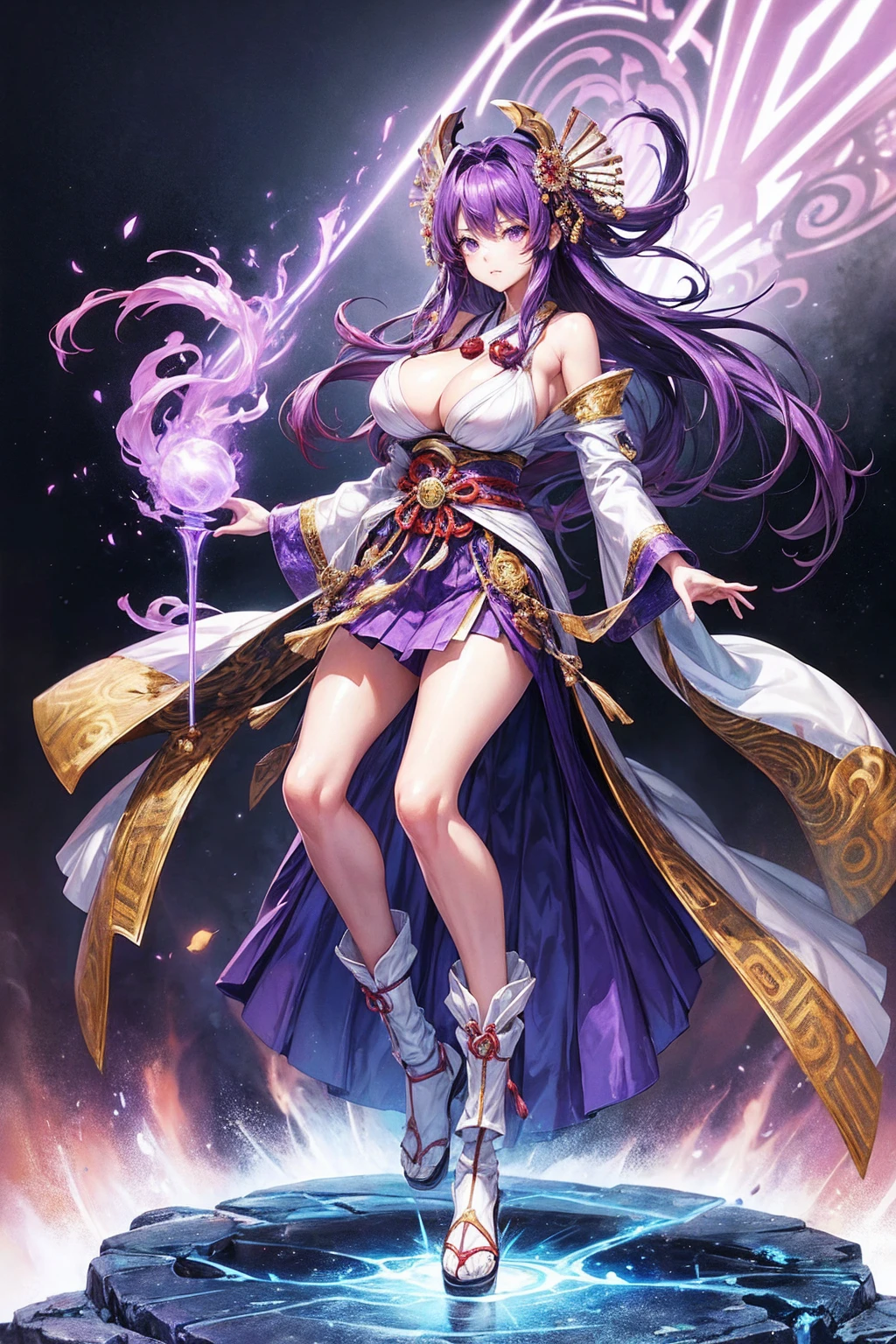 In a realm of ancient magic, a sealed kitsune awaits, her captivating eyes concealed behind a mystical barrier. Auburn hair cascades elegantly, hinting at the dormant power within. Her radiant spirit, confined within an intricate seal, emanates a palpable aura of mystique. Wrapped in an ethereal robe adorned with runic patterns, she guards her secrets with grace. Though sealed, the flicker of her magical abilities occasionally sparks, as if yearning to be set free. A being of immense wisdom and untold potential, she remains a beguiling enigma, waiting for the moment her true power can be unleashed.