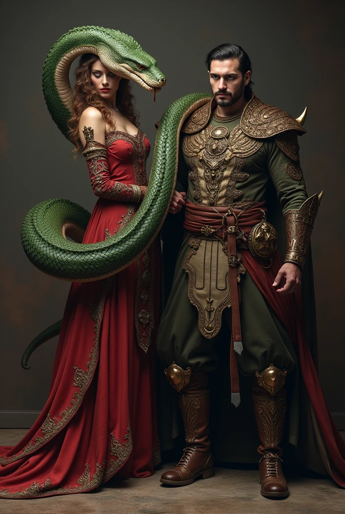 The Royal Man and the Ancient Snake with a Fierce Look