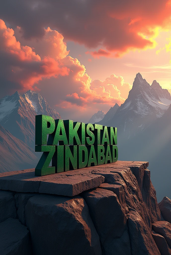 

Also write the text “ Pakistan Zindabad” in bold writing make it 4k hd and realistic vibes 