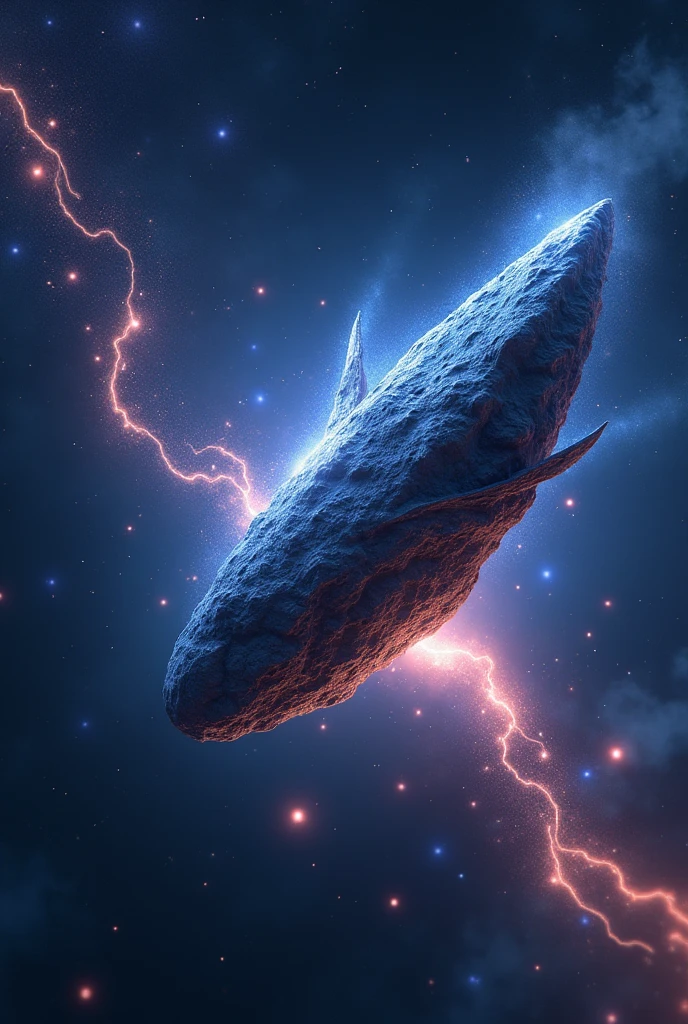 An animated meteorite-shaped wing
