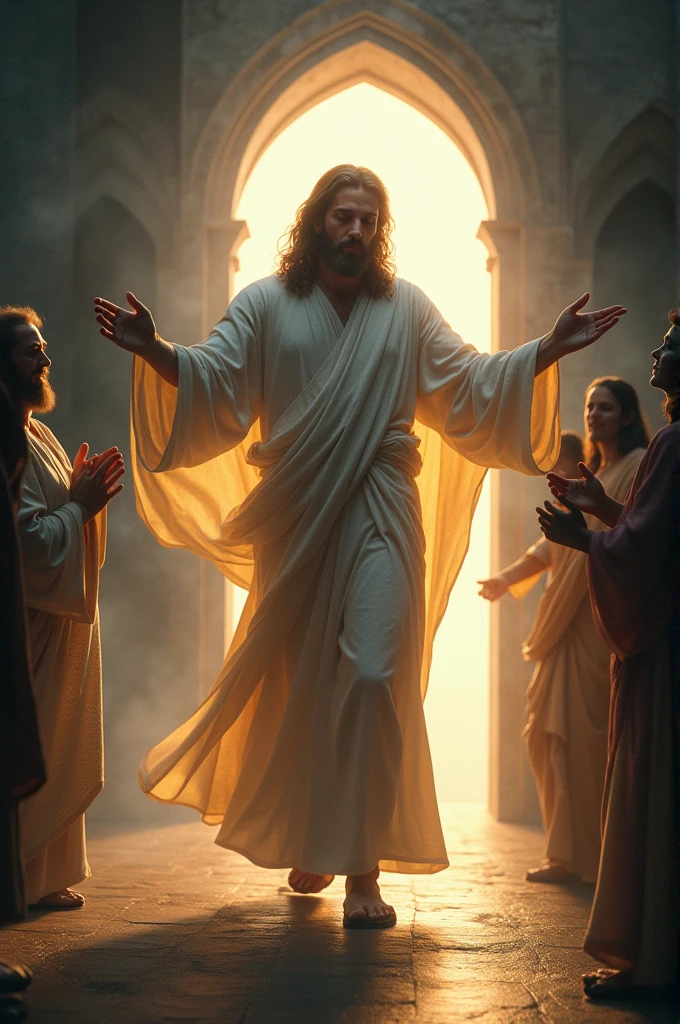 Jesus badlon mein aa raha hai