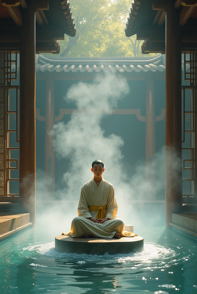 Tian in the bathhouse