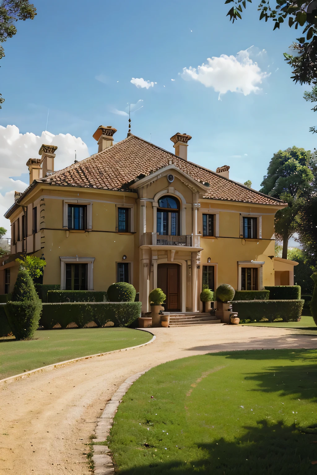Baroque style villa large true to nature realistic