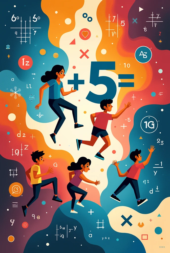Generate a poster on algebra expressions : Multiplication