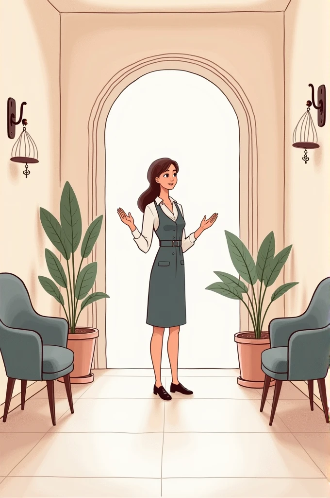 can you give me super easy to draw to copy of illustrate your understanding of the hospitality industry