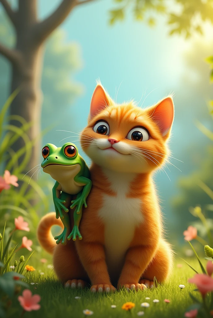 American Shorthair Cat Frog on Cat&#39;s Back 