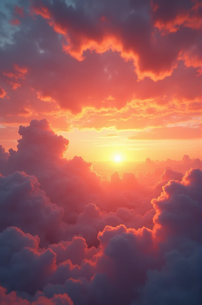 I want a breathtaking unreal sunset sky photo beautiful gorgeous with clouds 