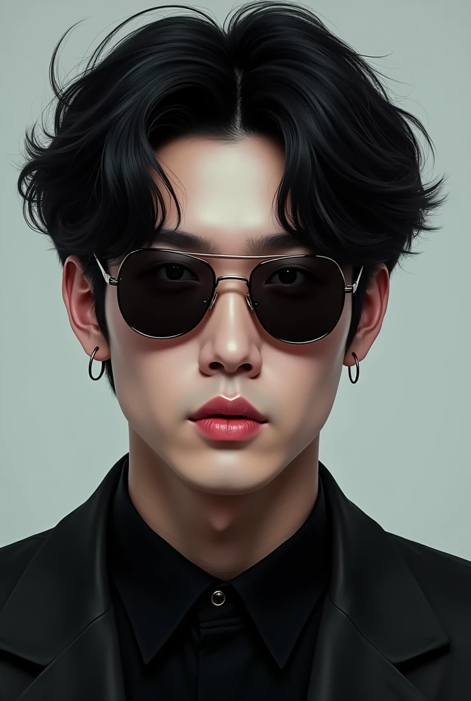 KIM NAMJOON THE BTS, black haired man with sunglasses