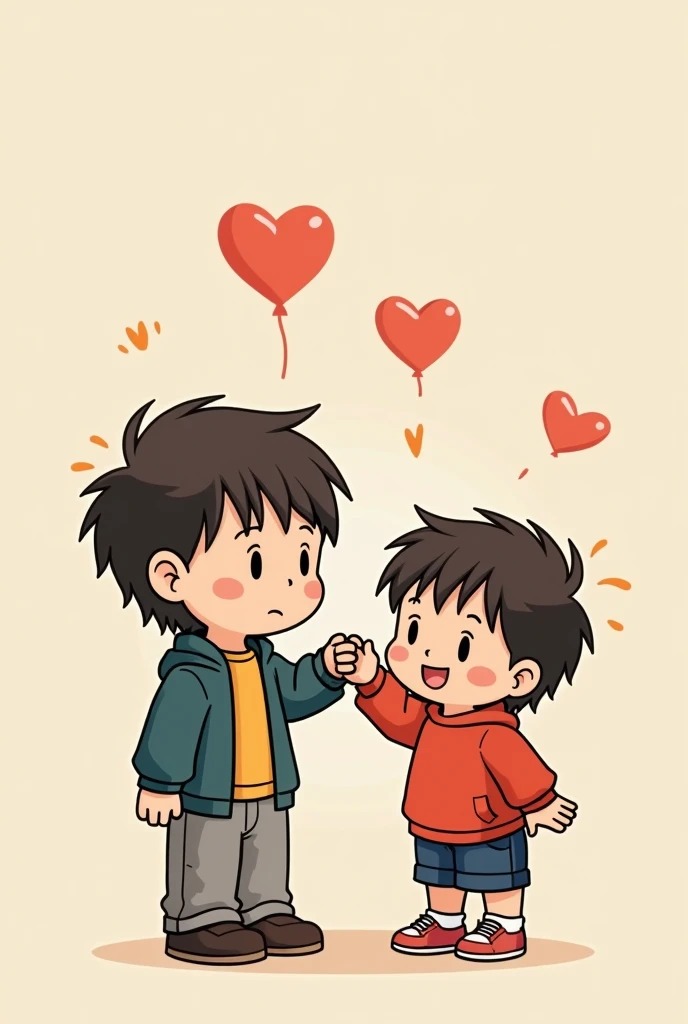 Chibi father and son