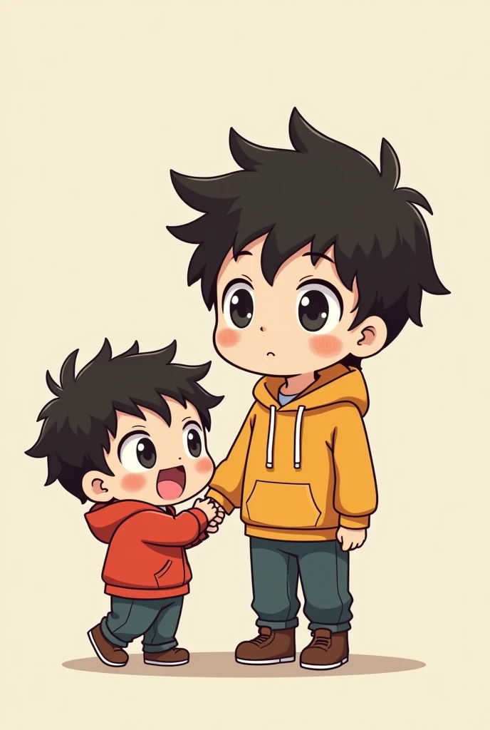 Chibi father and son