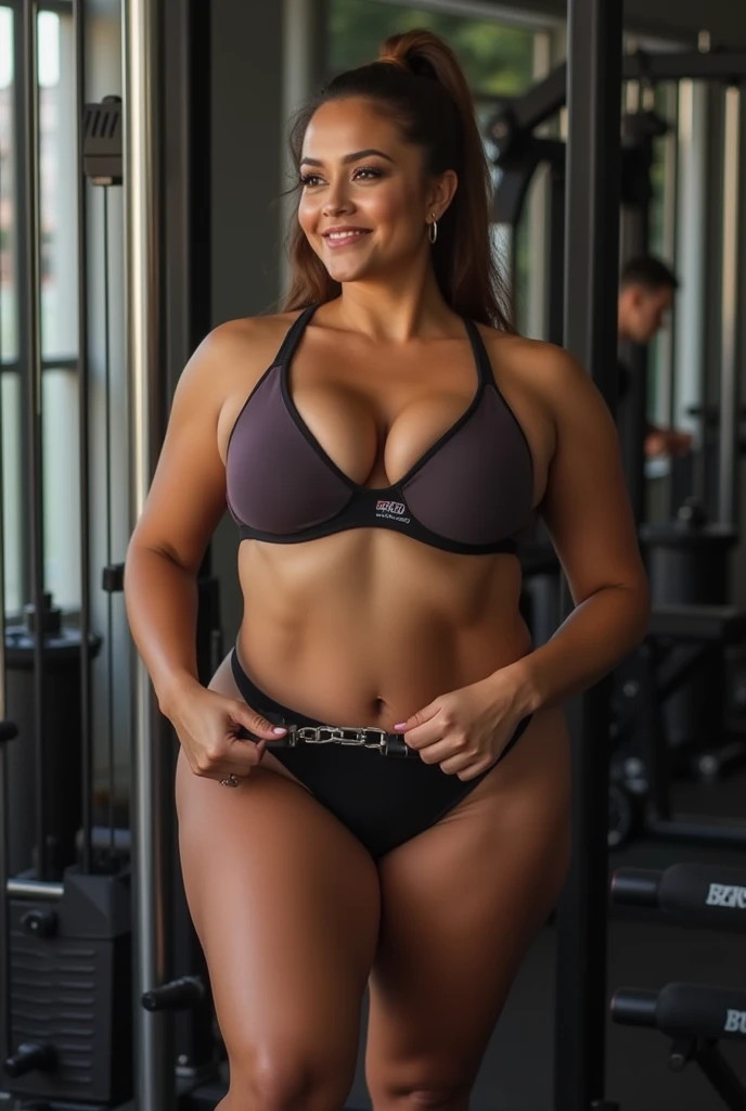 Milf mom Ssbbw a gym sudada excitada hot