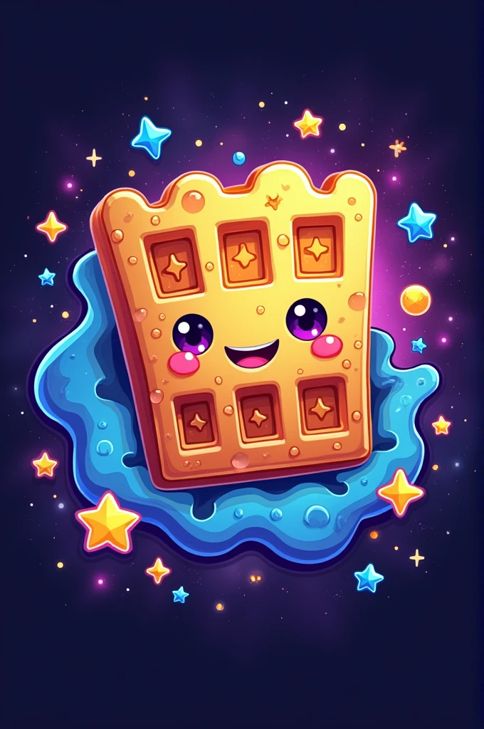 Waffle Galaxy iconic logo design