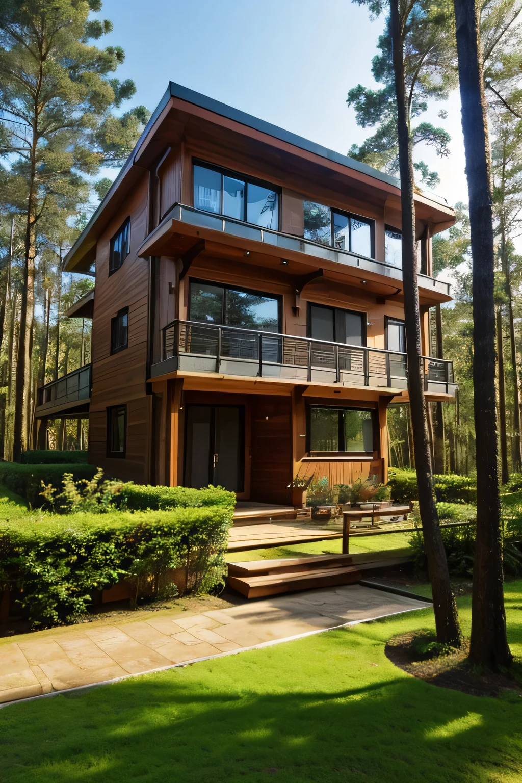 Five-storey house in the forest