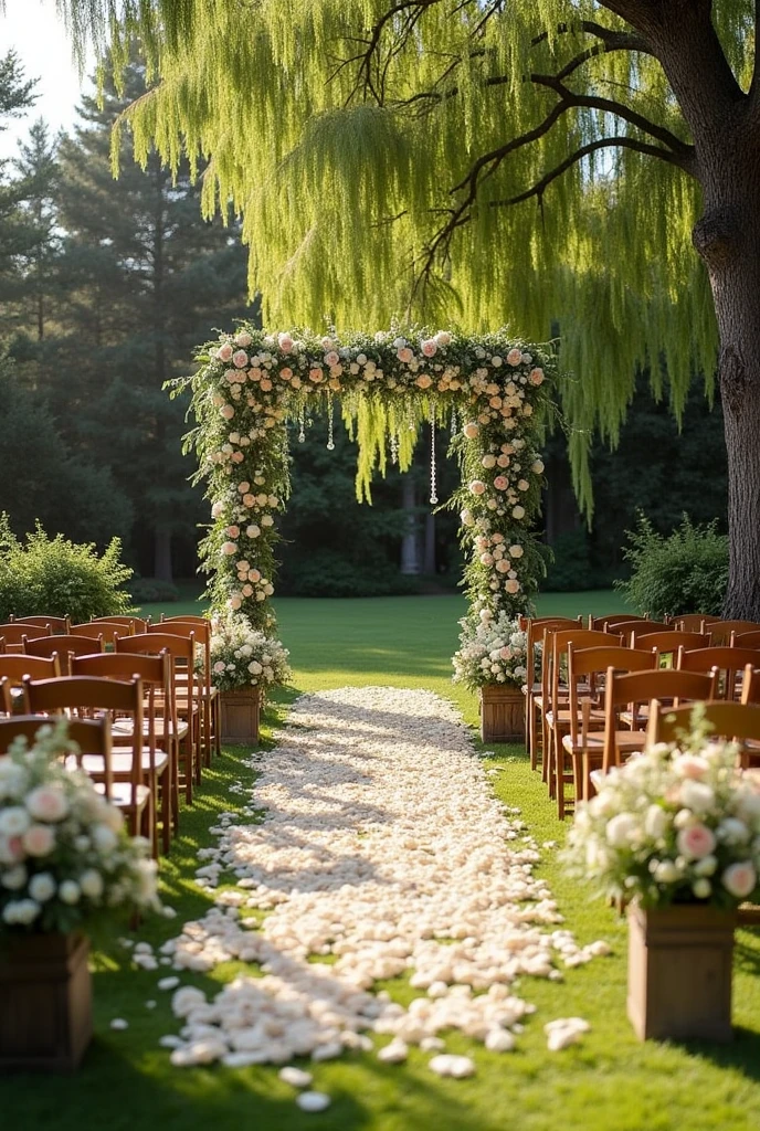 Western-style lawn wedding arrangement