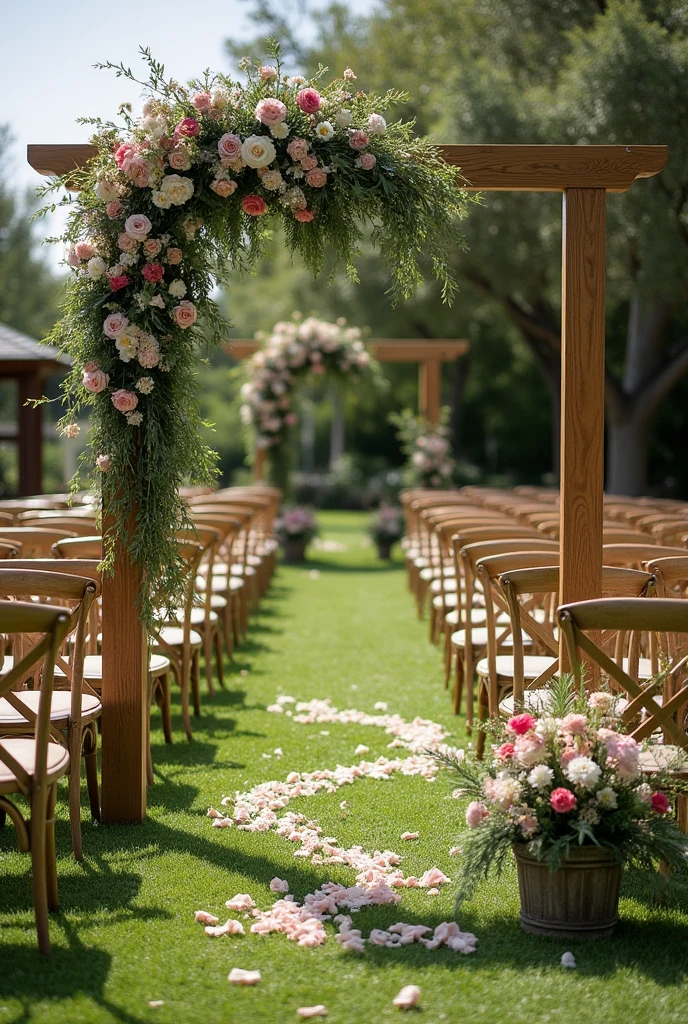 Western-style lawn wedding arrangement