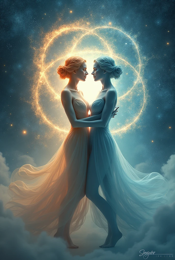 The relationship between men and women, Symbol of infinity and universe  

