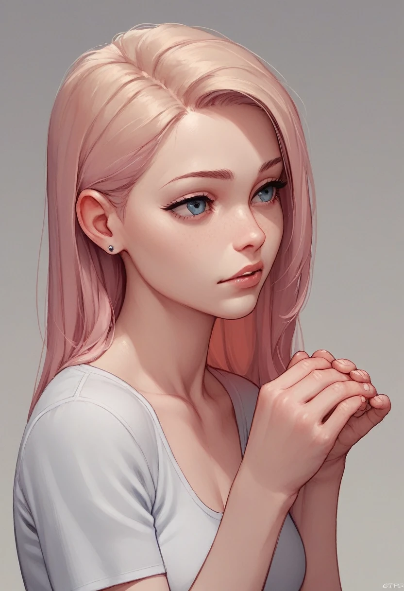 Woman  at caffe 